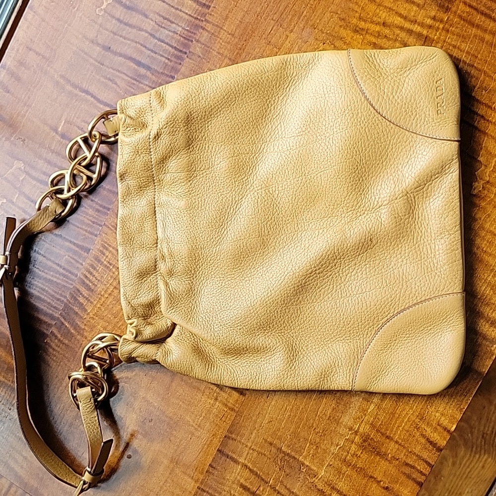 PRADA VINTAGE HEAVY CHAIN SHOULDER BAG - Picture 1 of 13